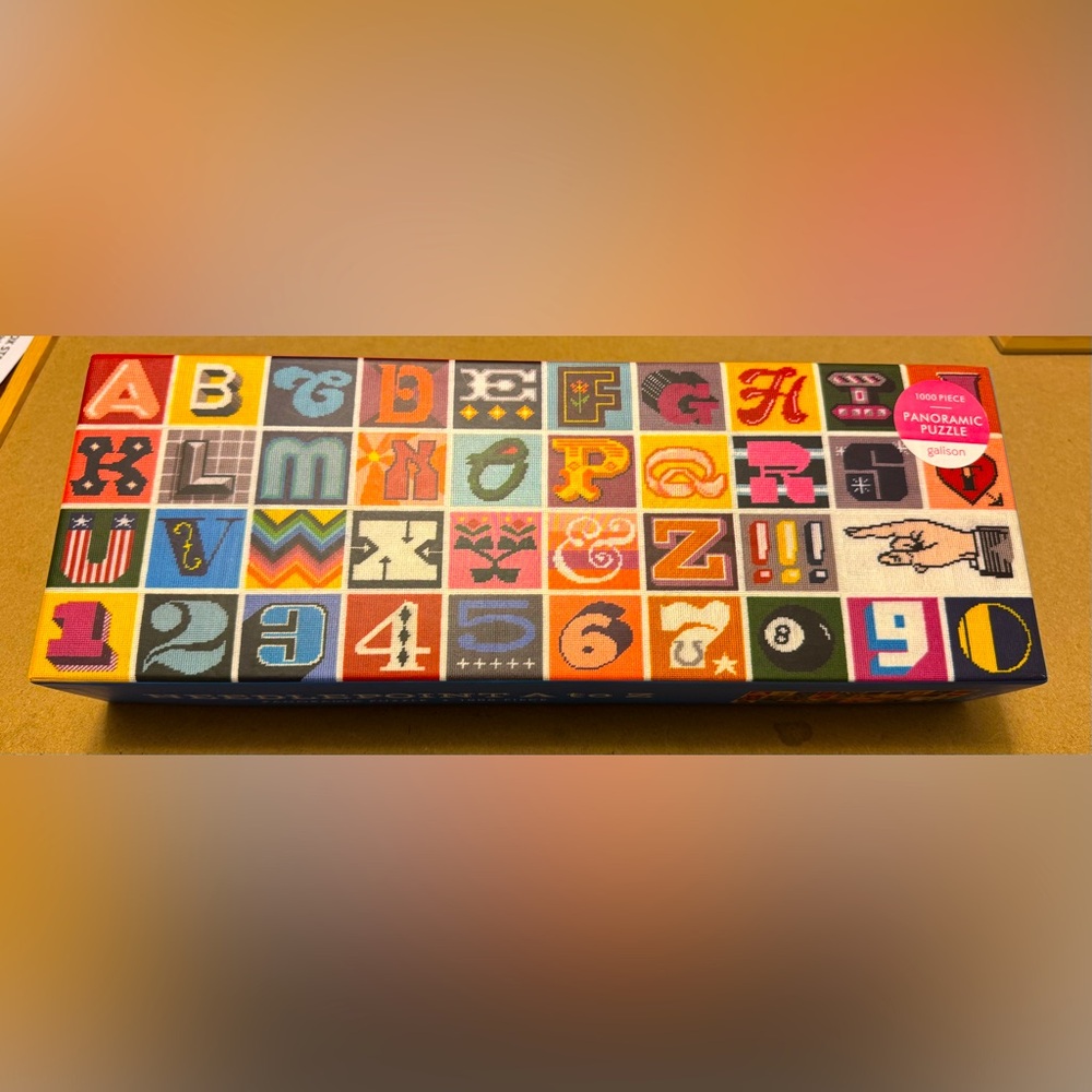 ‘Needlepoint A to Z’ 1000pc Panoramic Puzzle